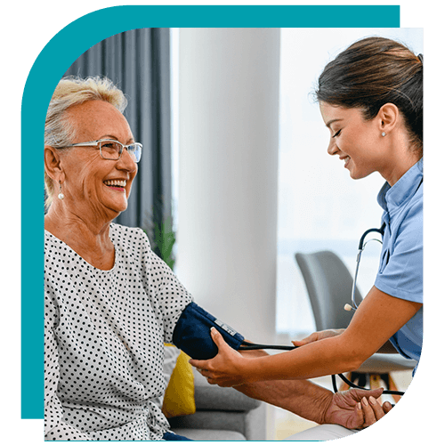 Nurse with patient